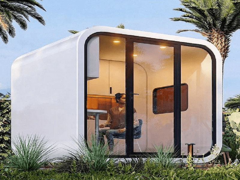 Self-sustaining Contemporary Pod Architecture collections with community gardens